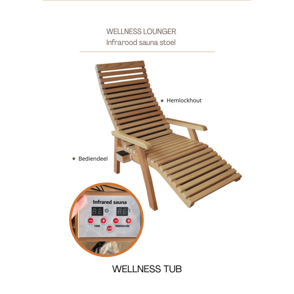 Wellness Lounger infrarood sauna stoel met bediendeel