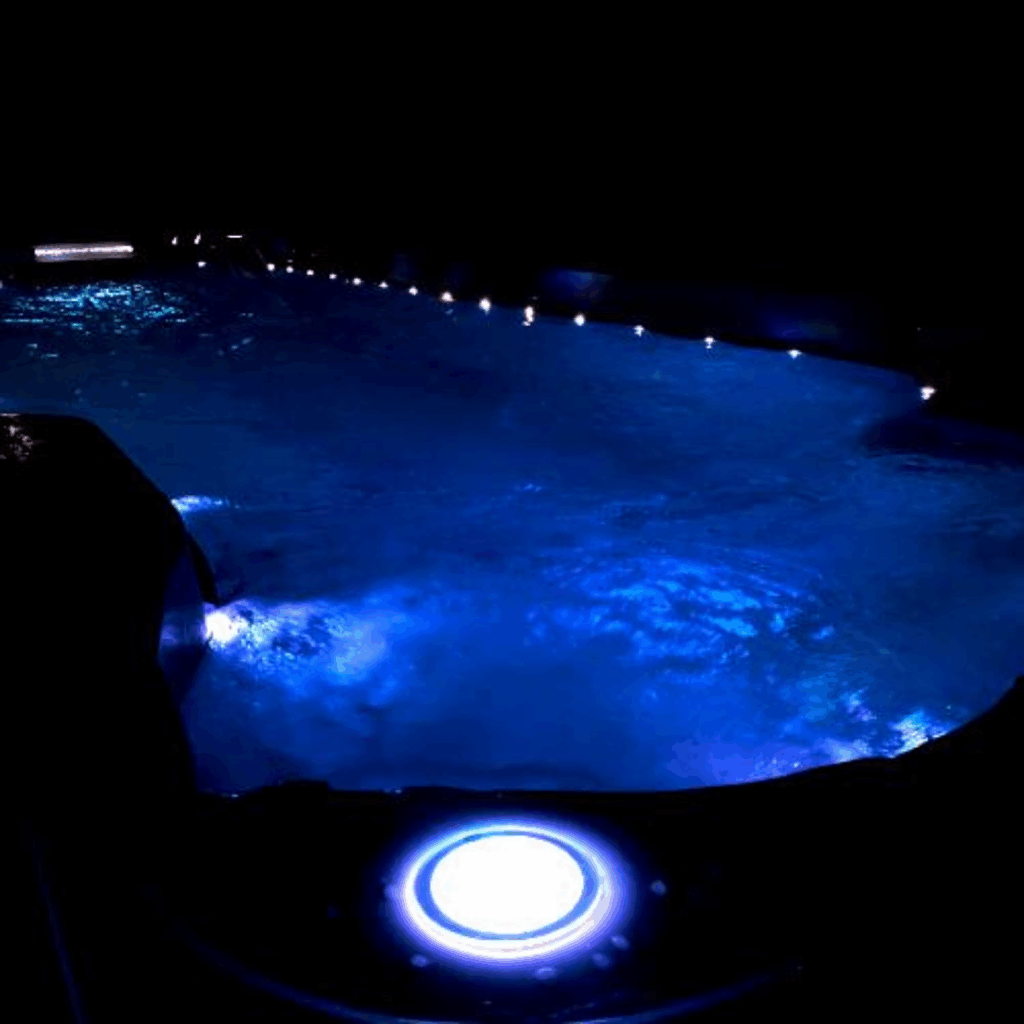 Zwemspa Wellness Tub LED verlichting donker blauw