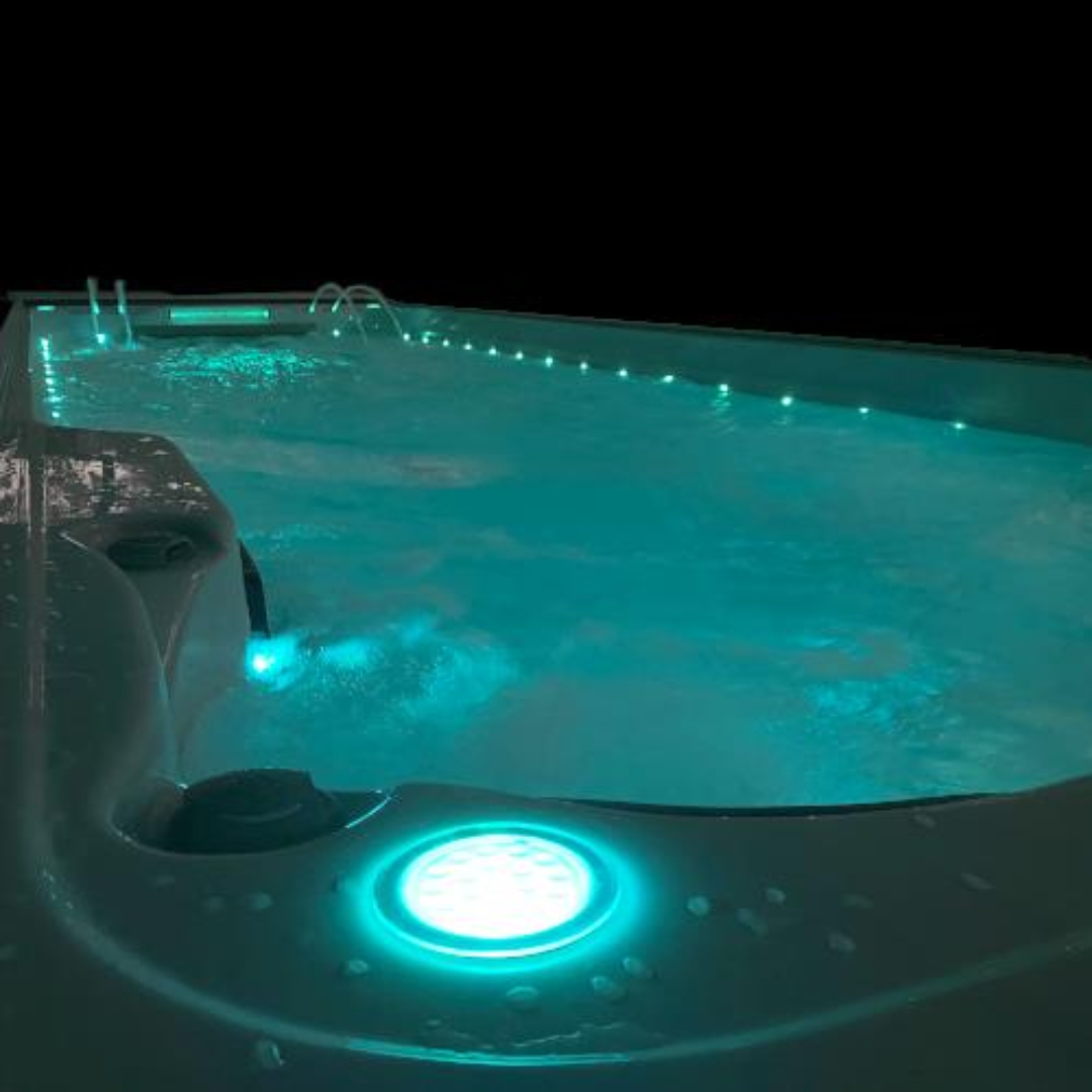 Zwemspa Wellness Tub LED verlichting licht blauw